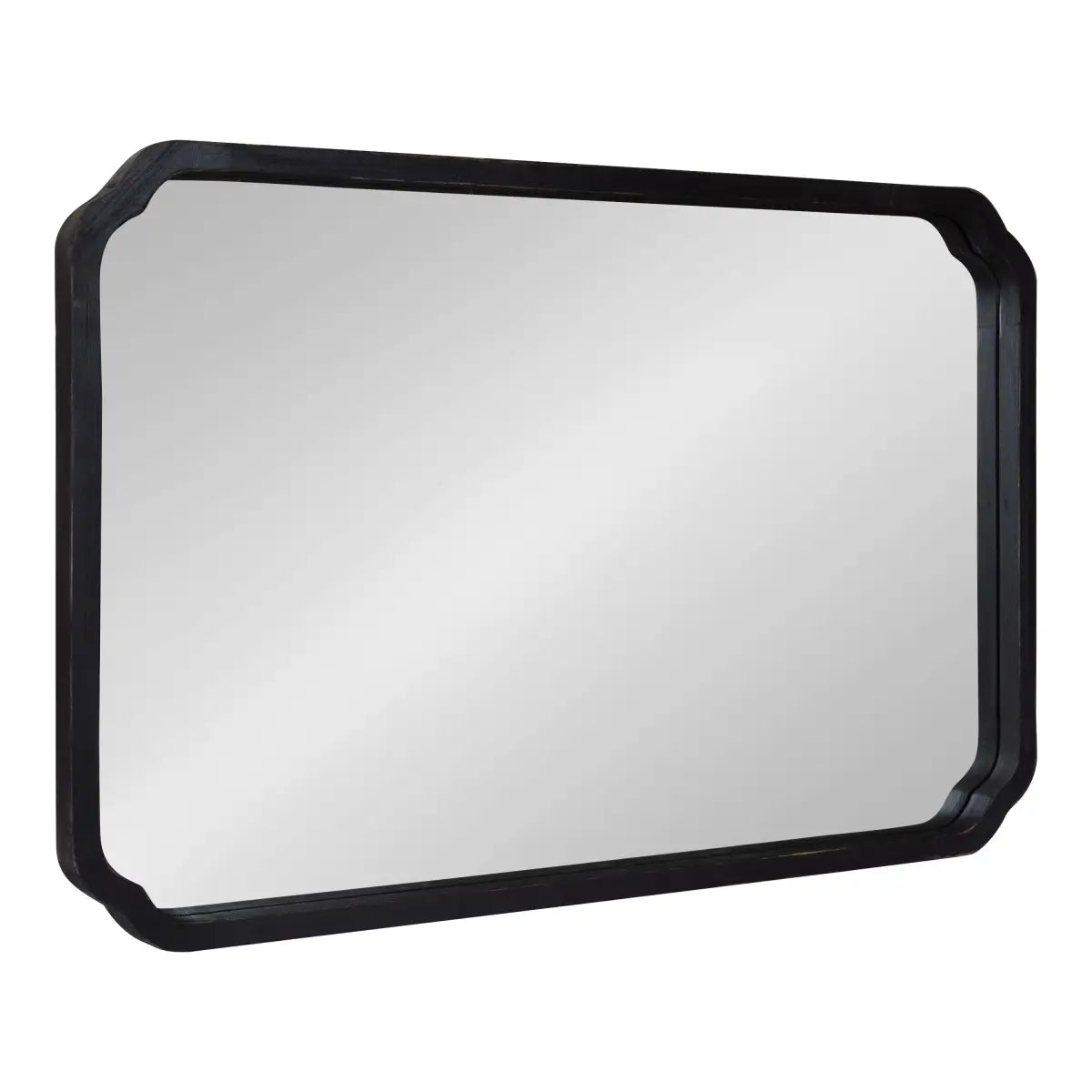 Marston Wood Wall Mirror with Rounded Corners - kateandlaurel