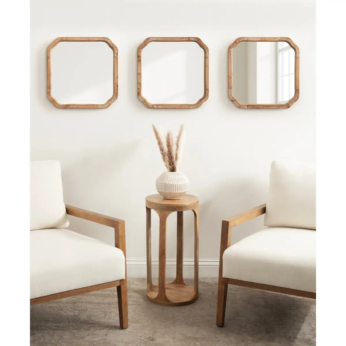 Marston Wood Wall Mirrors - Set of 3 - kateandlaurel