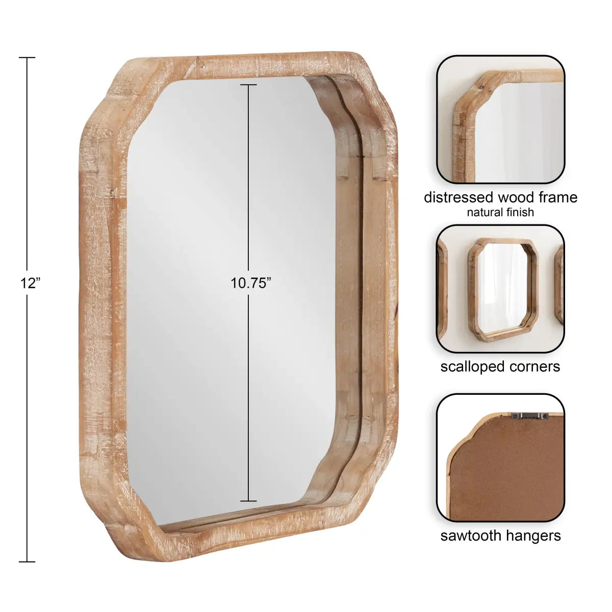 Marston Wood Wall Mirrors - Set of 3 - kateandlaurel