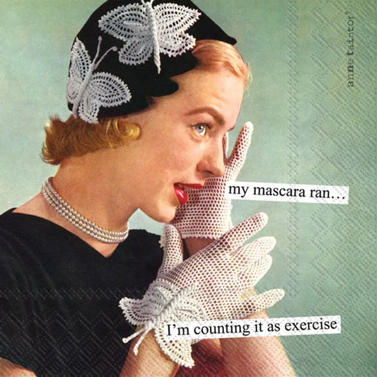 Mascara Paper Cocktail Napkins Pack of 20 Anne Taintor - Boston International