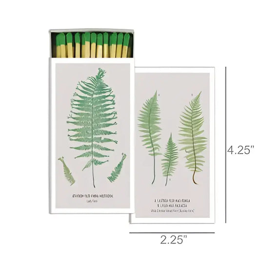 Matches in Decorative Box - Ferns - HomArt