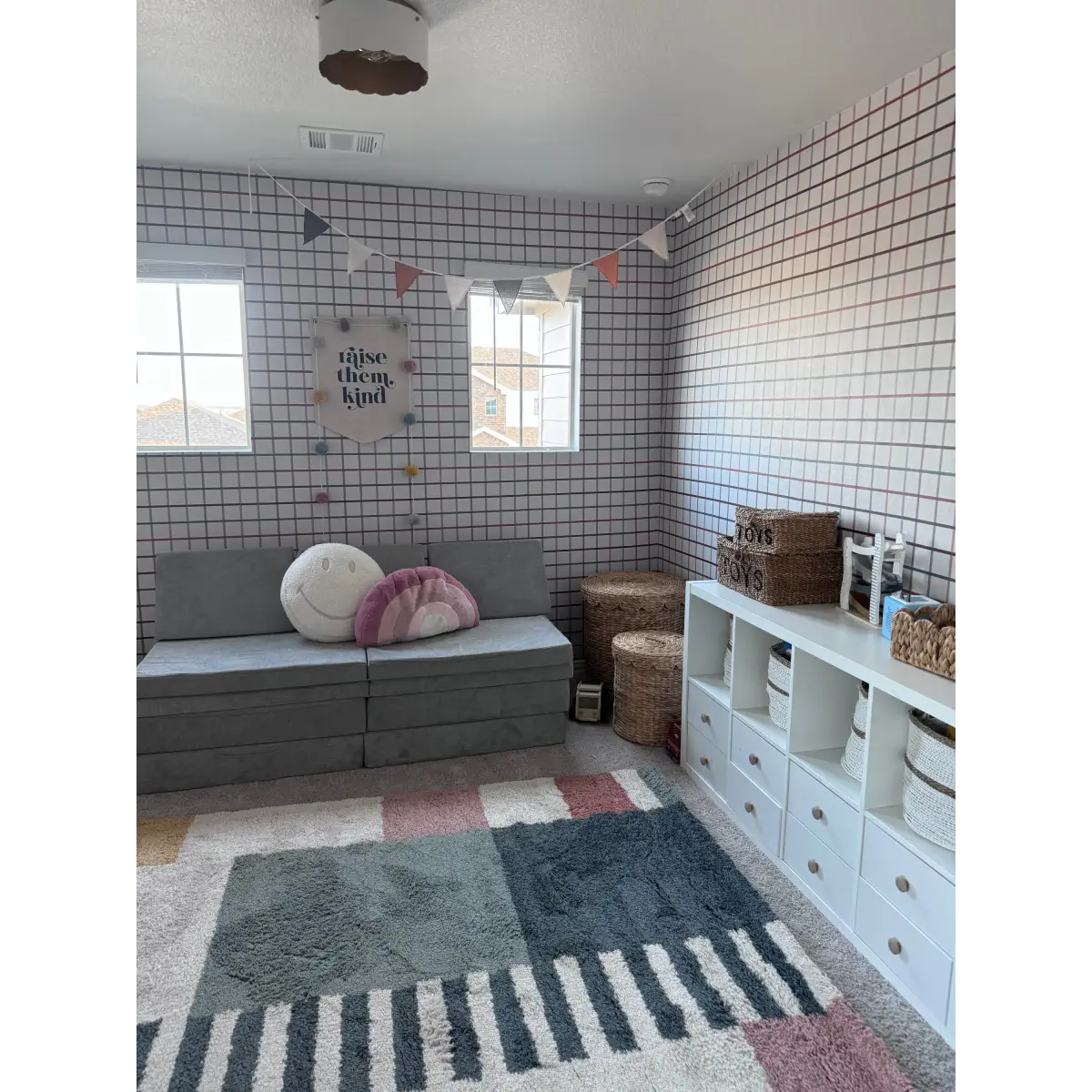 Matilda Wallpaper - Simple Check - Loomwell Home Goods
