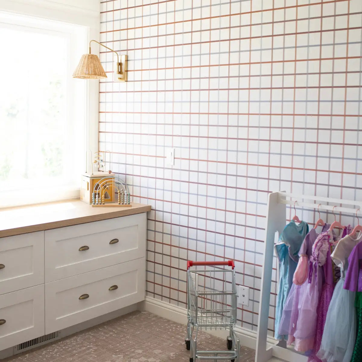 Matilda Wallpaper - Simple Check - Loomwell Home Goods
