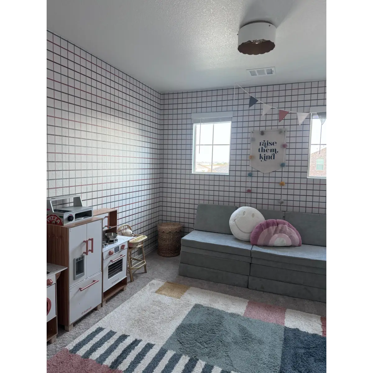 Matilda Wallpaper - Simple Check - Loomwell Home Goods