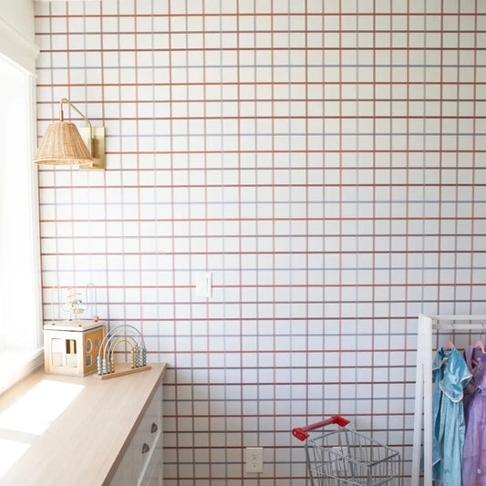 Matilda Wallpaper - Simple Check - Loomwell Home Goods