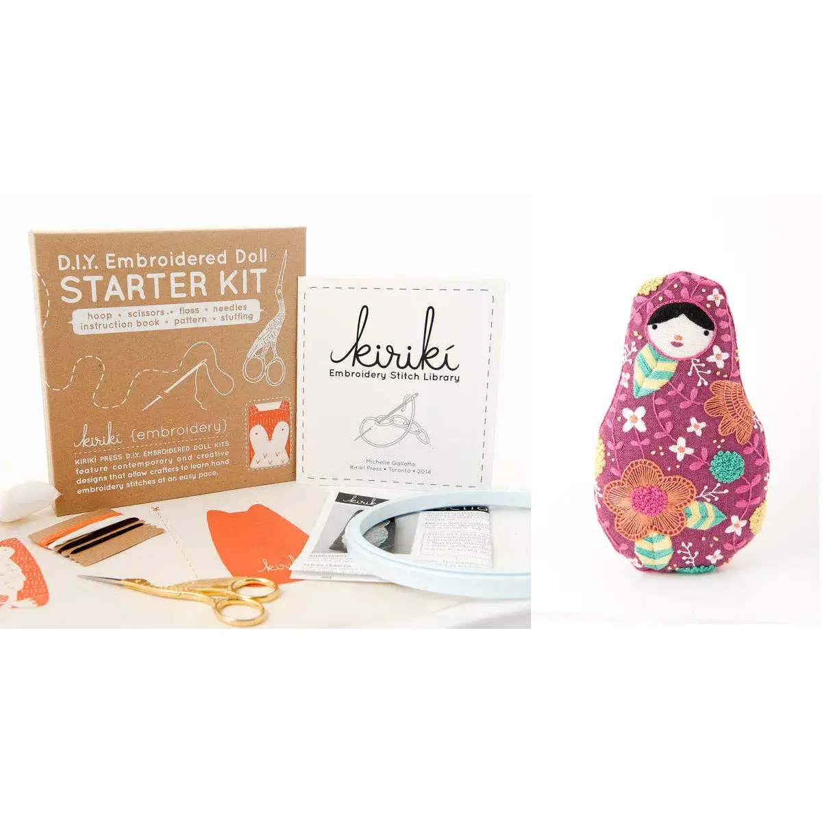 Matryoshka Doll - Embroidery Starter Kit - Kiriki Press