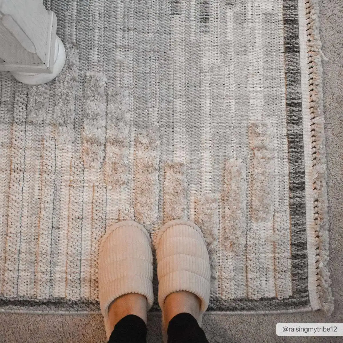 Maulawin Cream High-Low Area Rug - Boutique Rugs
