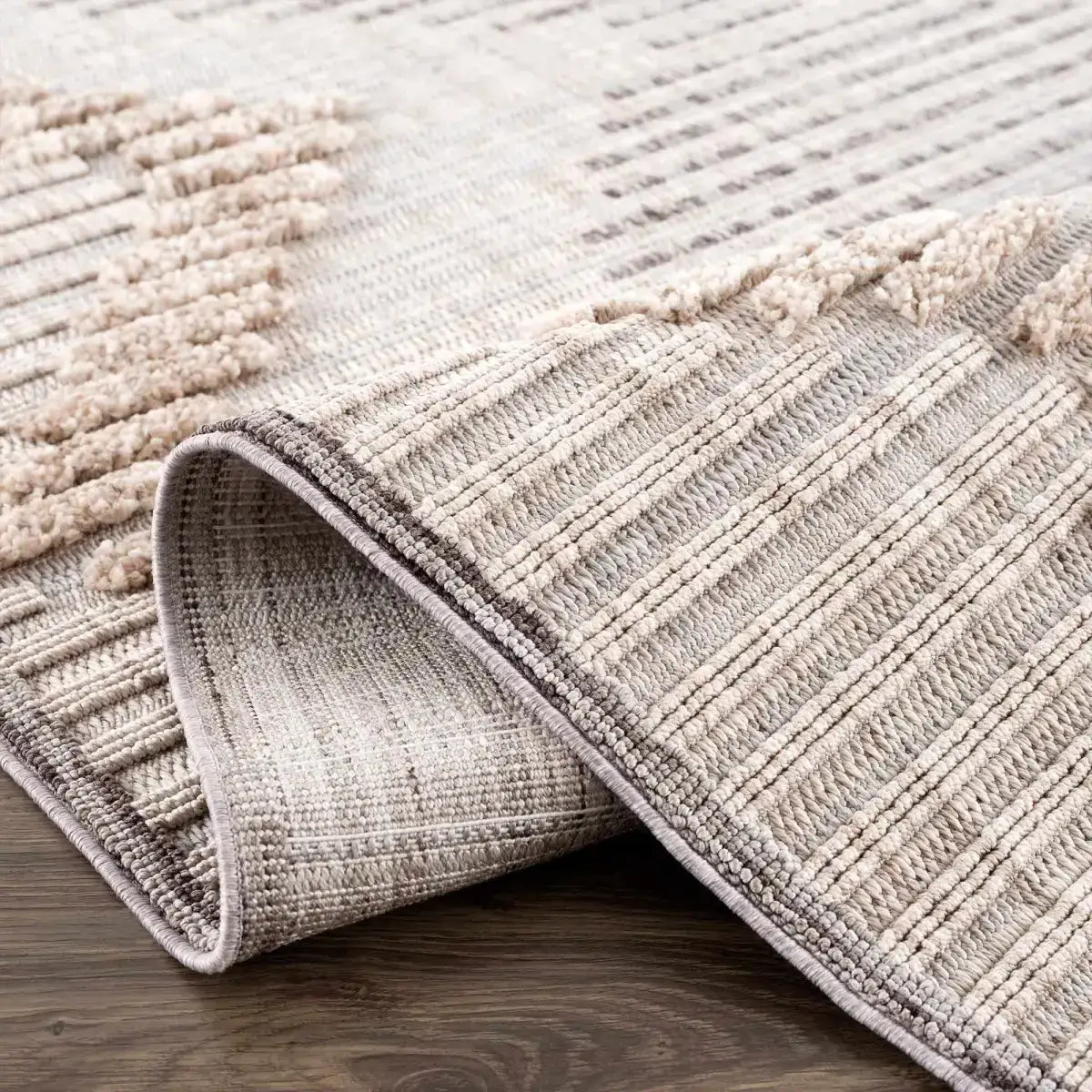 Maulawin Cream High-Low Area Rug - Boutique Rugs