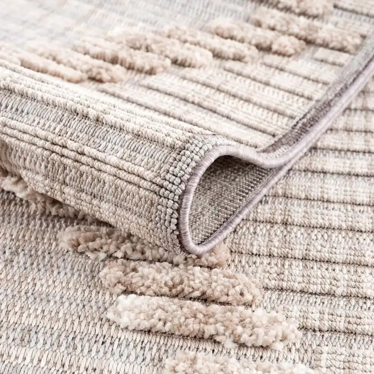 Maulawin Cream High-Low Area Rug - Boutique Rugs