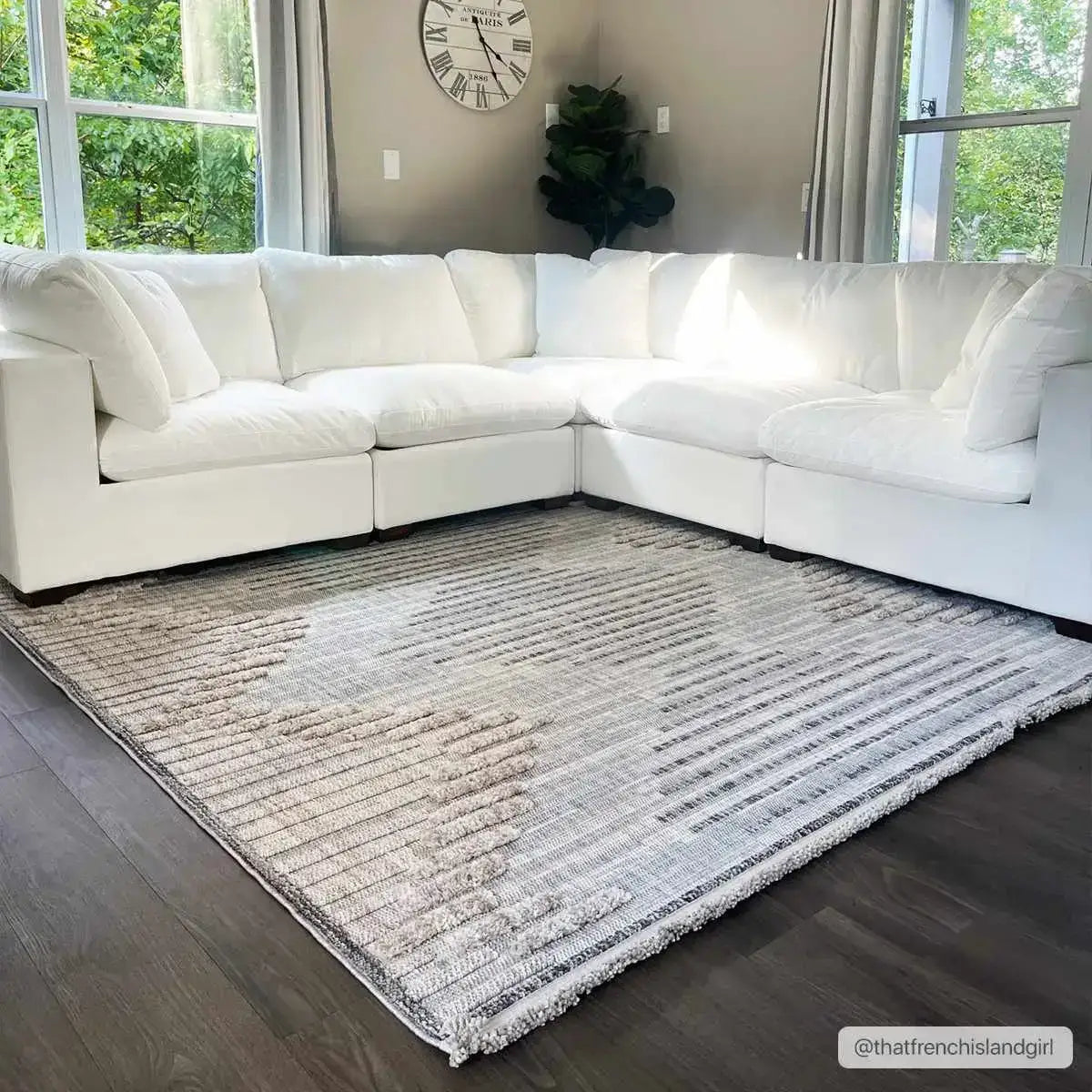 Maulawin Cream High-Low Area Rug - Boutique Rugs