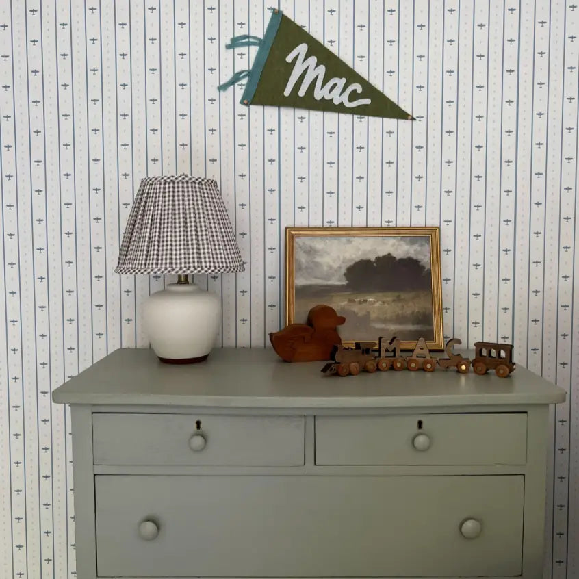 Maverick Wallpaper - Airplane Pinstripe for Kids - by Lauren Blair Hersey - Loomwell Home Goods