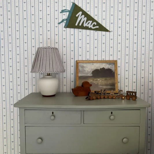 Maverick Wallpaper - Airplane Pinstripe for Kids - by Lauren Blair Hersey - Loomwell Home Goods