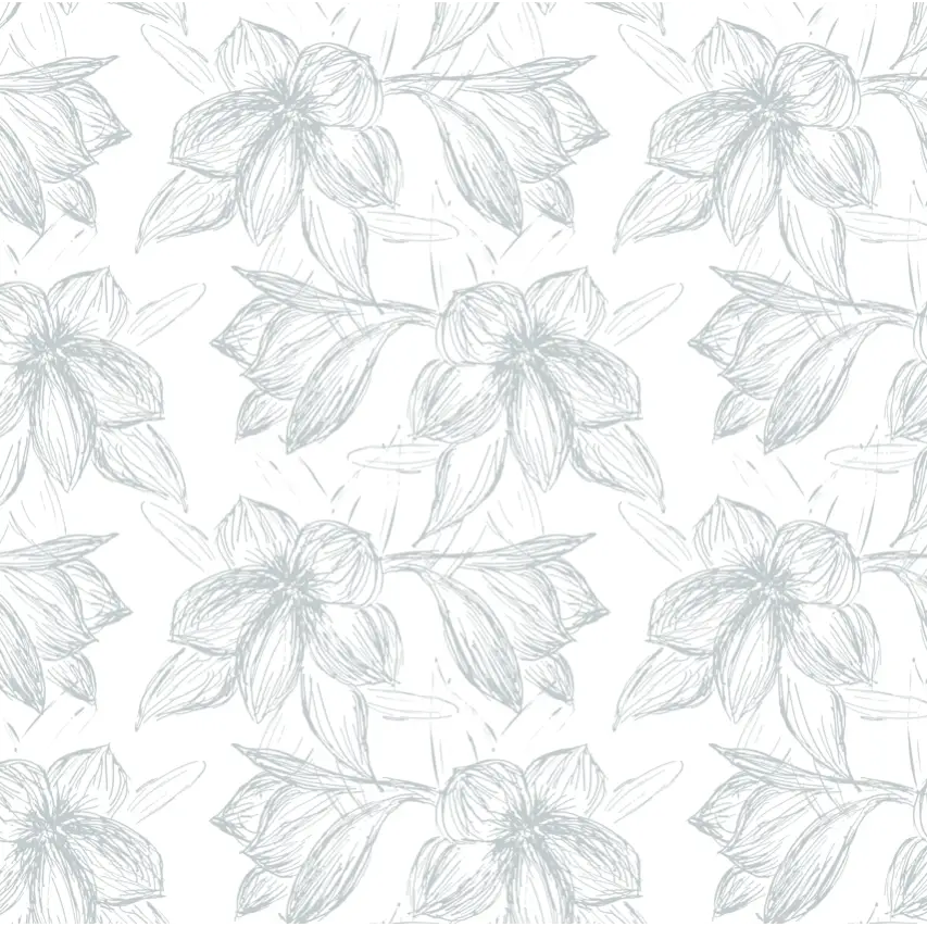 Maya Wallpaper - Floral Line Drawing - by Rose Lindo - Sample 1 foot by 1 foot / Blue - Loomwell Home Goods