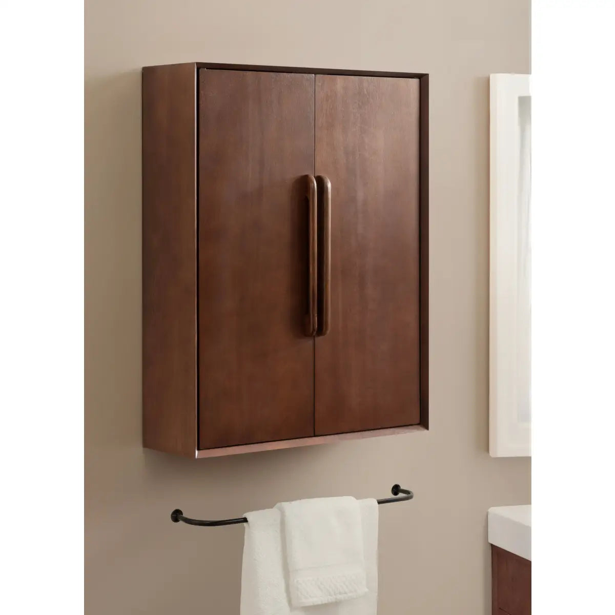 McCutcheon Floating Bathroom Cabinet - Walnut Brown - kateandlaurel