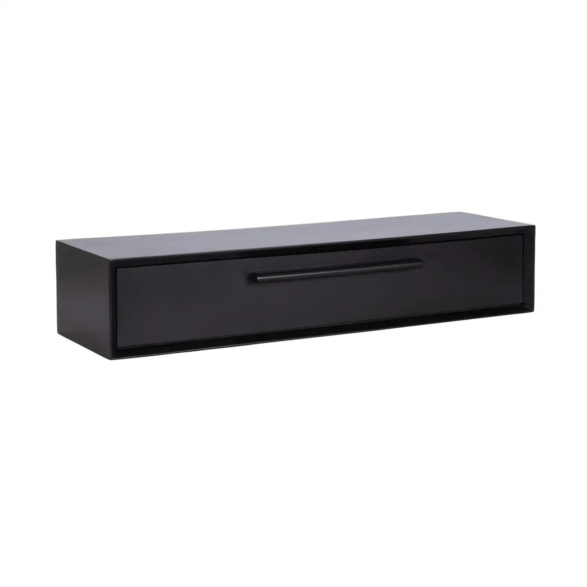 McCutcheon Floating Console Table with Flip Storage - Black - kateandlaurel