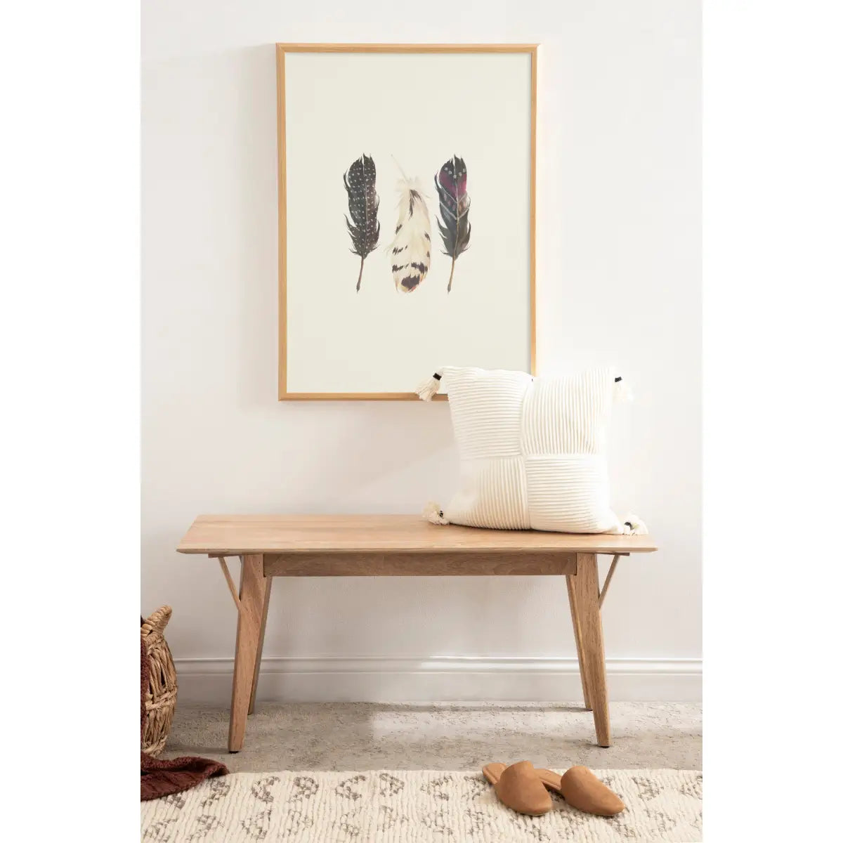 McCutcheon Rectangle Wooden Bench - Natural - kateandlaurel