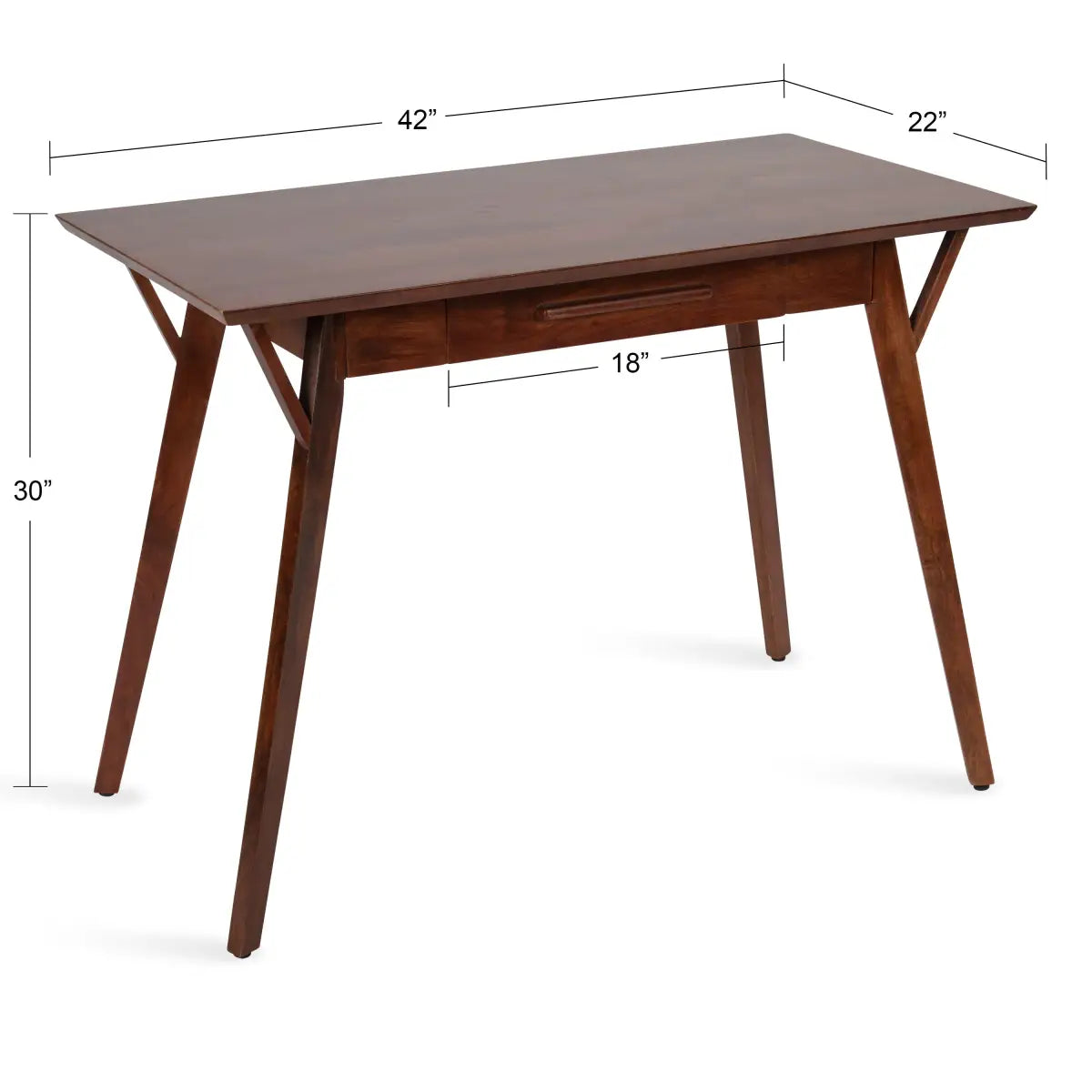McCutcheon Simple Wood Desk with Drawer - kateandlaurel