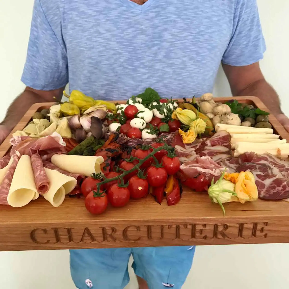 Meat Cutting Board or Charcuterie - Custom Personalized - Cherry / Large Meat Board - Words with Boards LLC