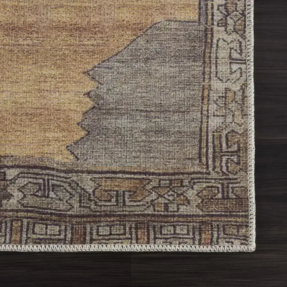 Medinah Washable Runner & Area Rug - 6’7’’ x 9’ Rectangle - Boutique Rugs