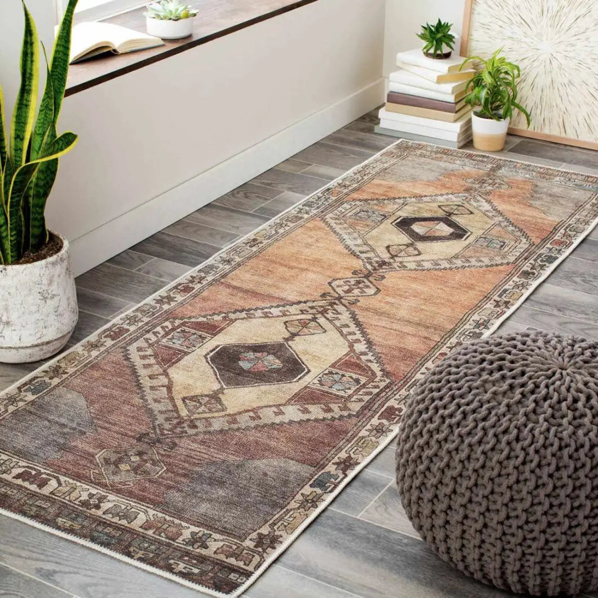 Medinah Washable Runner Rug - Boutique Rugs