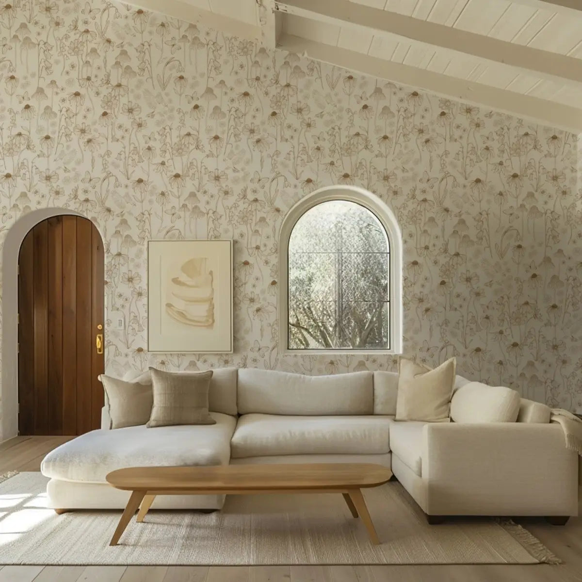 Melody Wallpaper - Butterflies and Birds among Flowers - by Brittany Polatis Design - Loomwell Home Goods