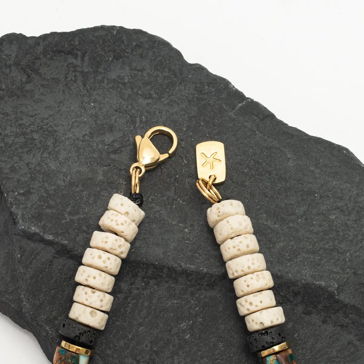 Men’s Lava Bead Necklace - Vanguard - Starfish Project