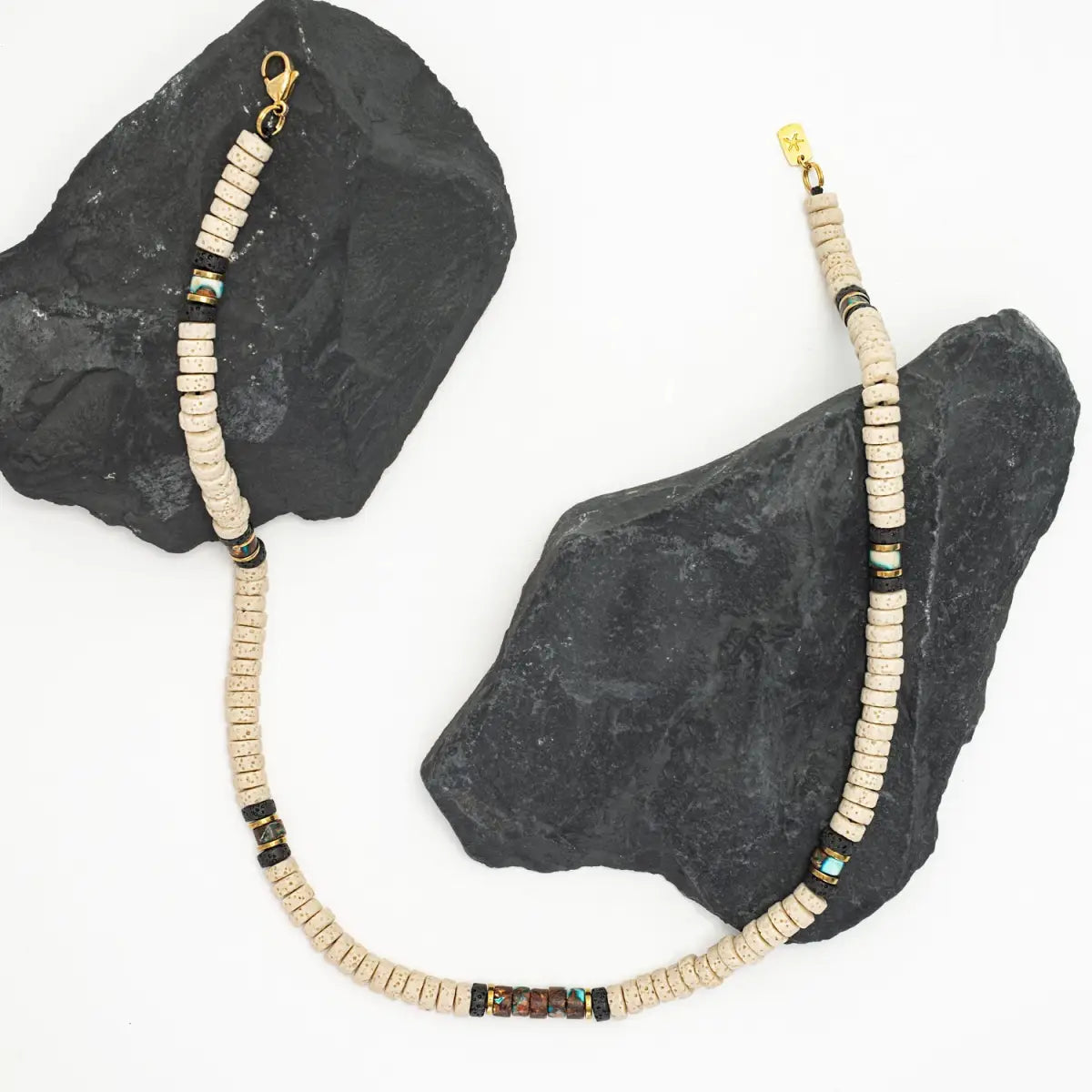 Men’s Lava Bead Necklace - Vanguard - Starfish Project