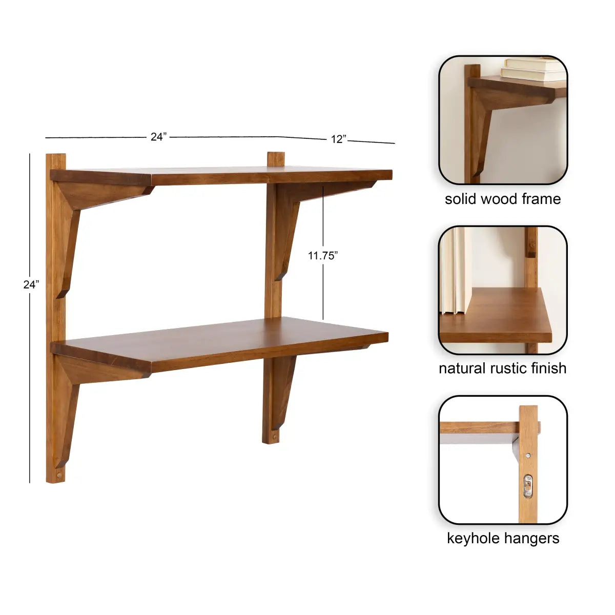 Meridien Wood Wall Shelf - Modern and Minimal - kateandlaurel