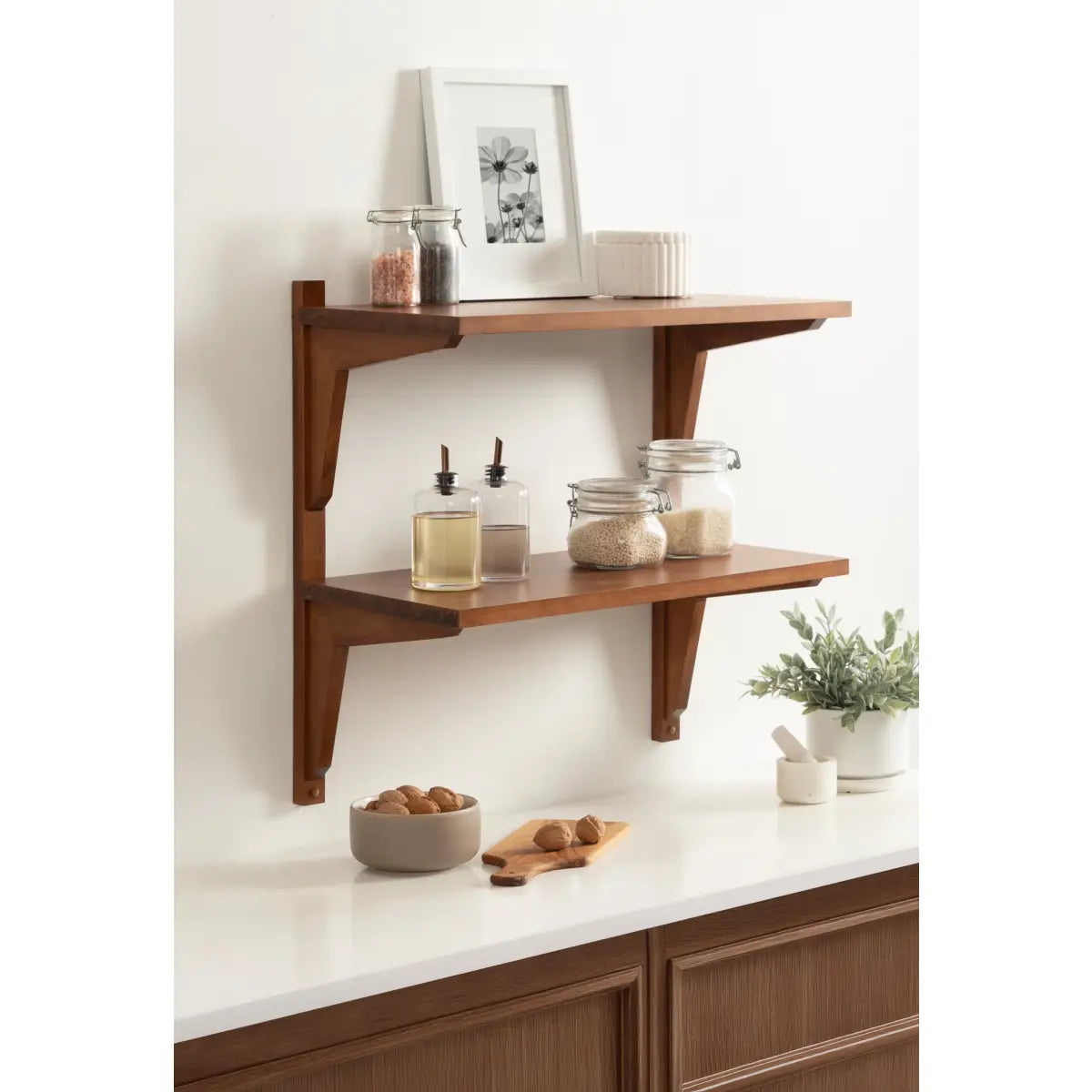 Meridien Wood Wall Shelf - Modern and Minimal - kateandlaurel