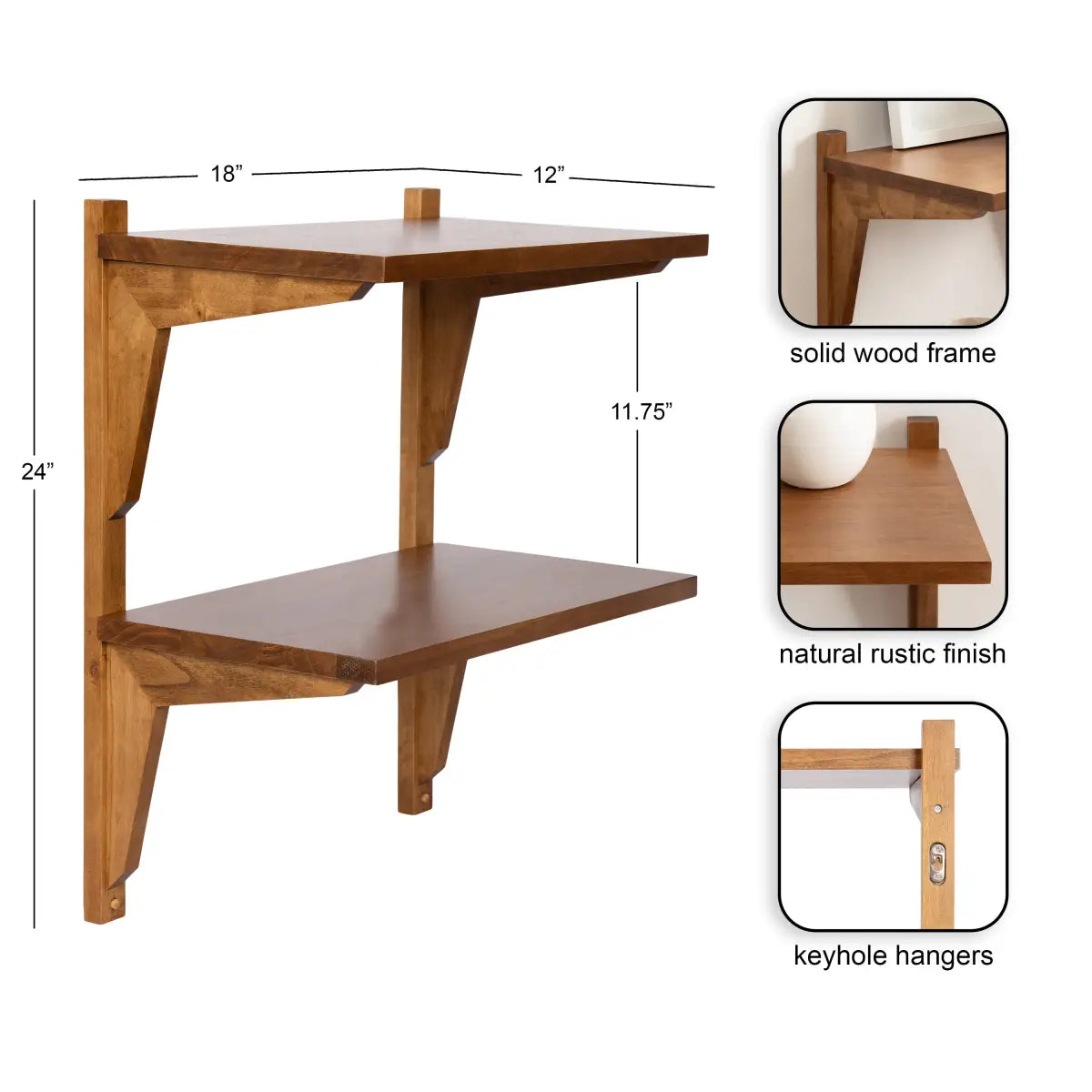 Meridien Wood Wall Shelf - Modern and Minimal - kateandlaurel