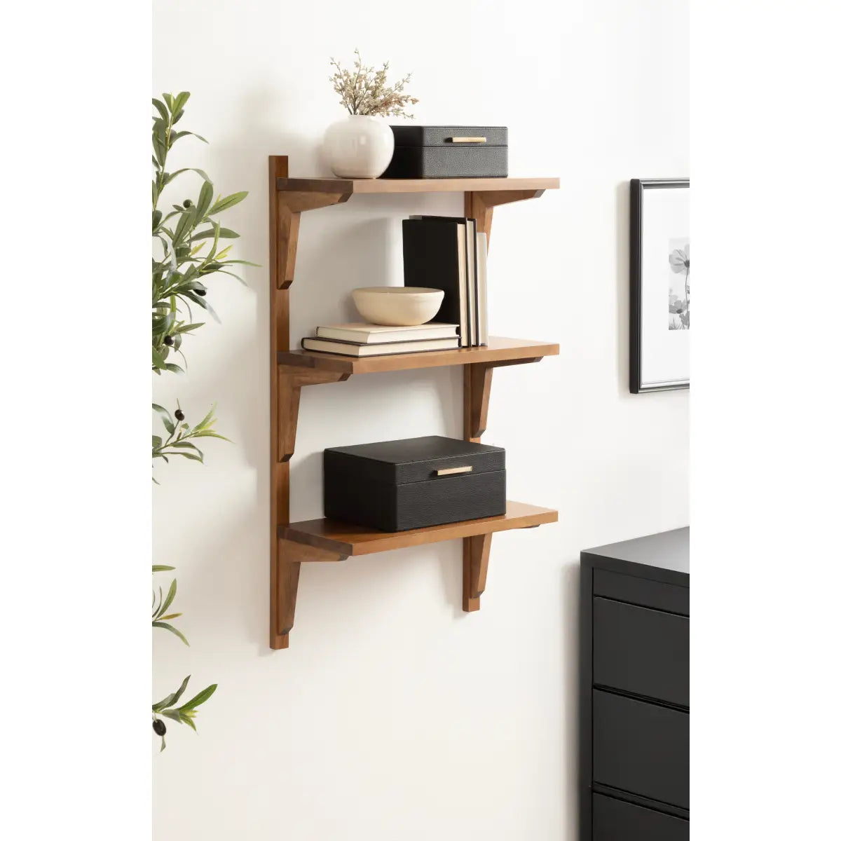 Meridien Wood Wall Shelf - Modern and Minimal - kateandlaurel