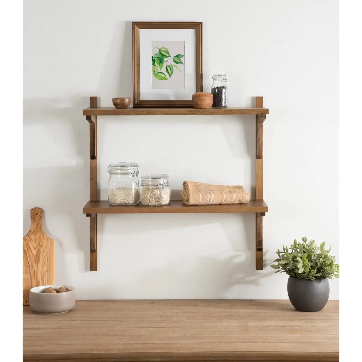 Meridien Wood Wall Shelf - Modern and Minimal - kateandlaurel