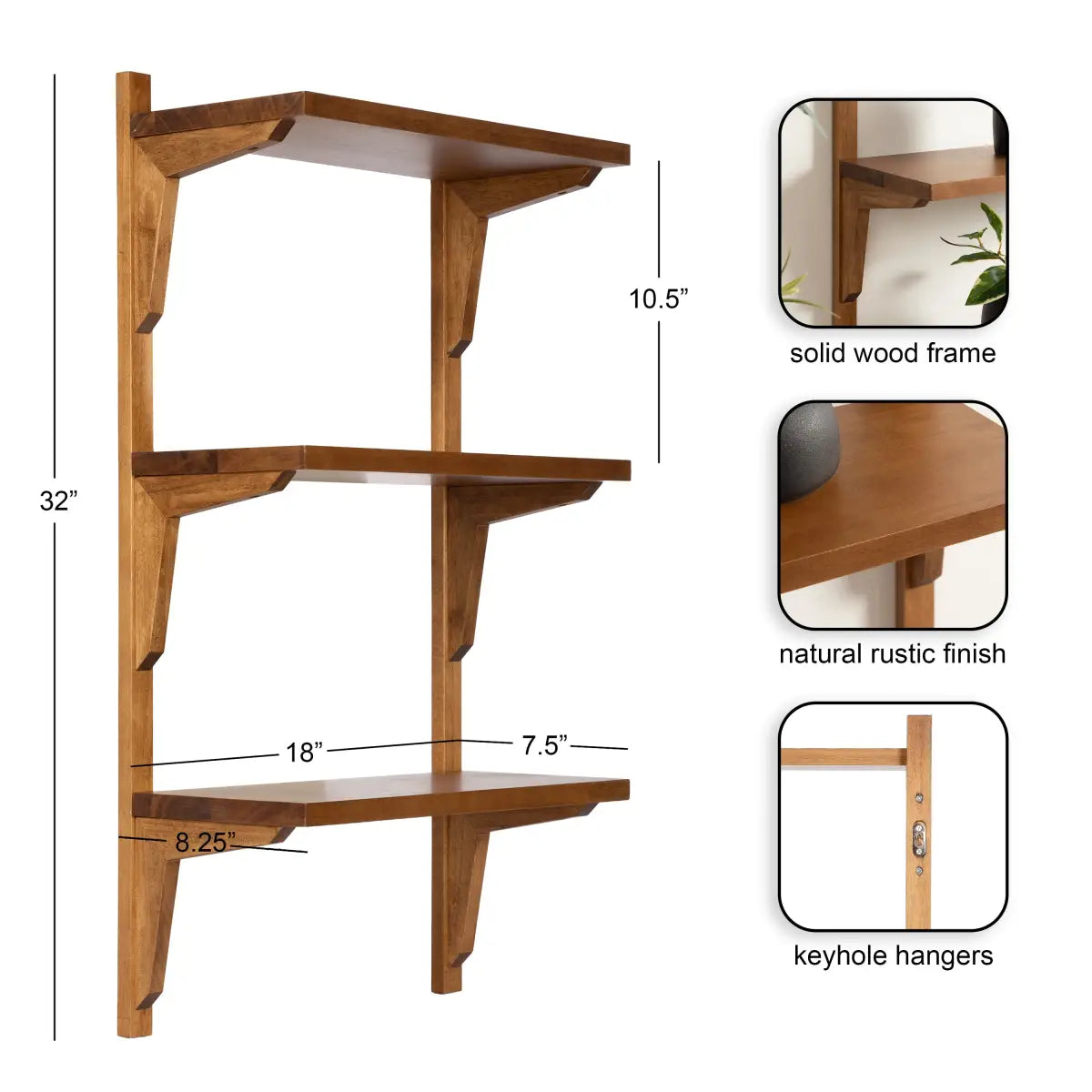 Meridien Wood Wall Shelf - Modern and Minimal - kateandlaurel