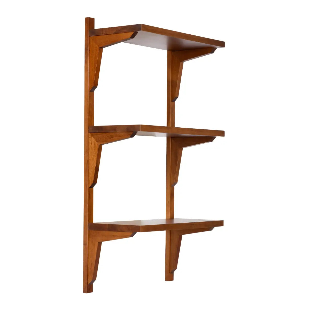Meridien Wood Wall Shelf - Modern and Minimal - Brown / 18x9x32 - kateandlaurel