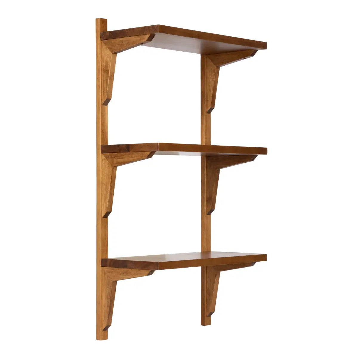Meridien Wood Wall Shelf - Modern and Minimal - Rustic Brown / 18x9x32 - kateandlaurel