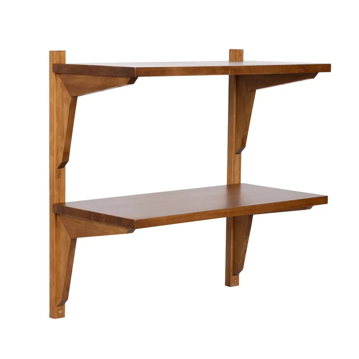 Meridien Wood Wall Shelf - Modern and Minimal - Rustic Brown / 24x12x24 - kateandlaurel