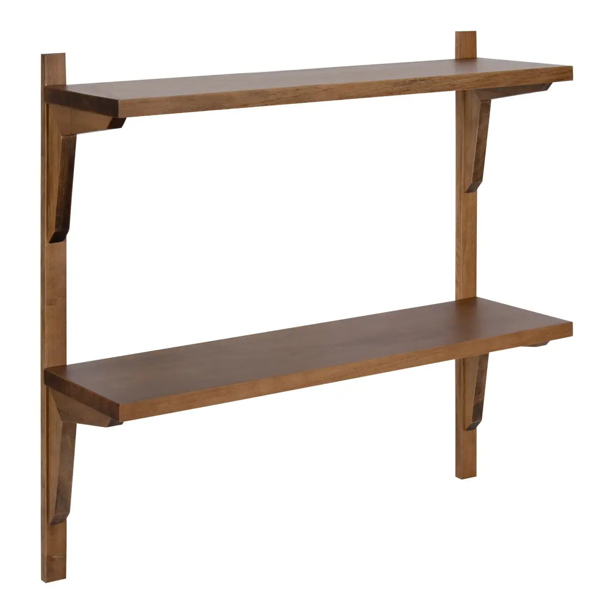 Meridien Wood Wall Shelf - Modern and Minimal - Rustic Brown / 24x8x24 - kateandlaurel