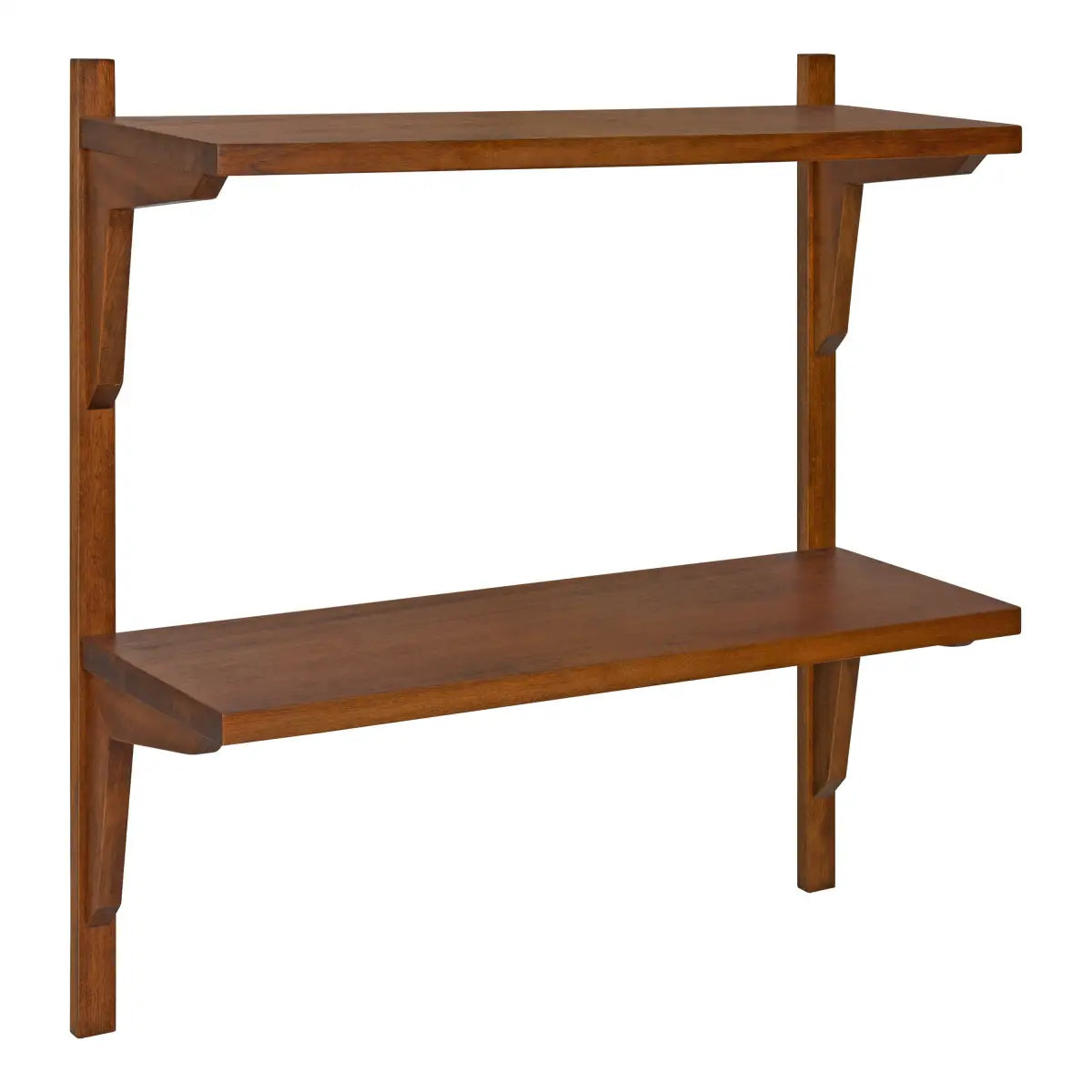 Meridien Wood Wall Shelf - Modern and Minimal - Walnut Brown / 24x8x24 - kateandlaurel