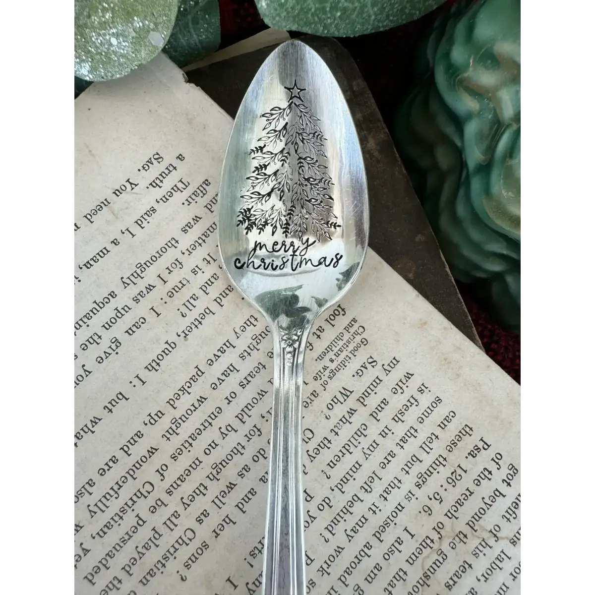 Merry Christmas - Vintage Stamped Spoon - The Sassy Barn