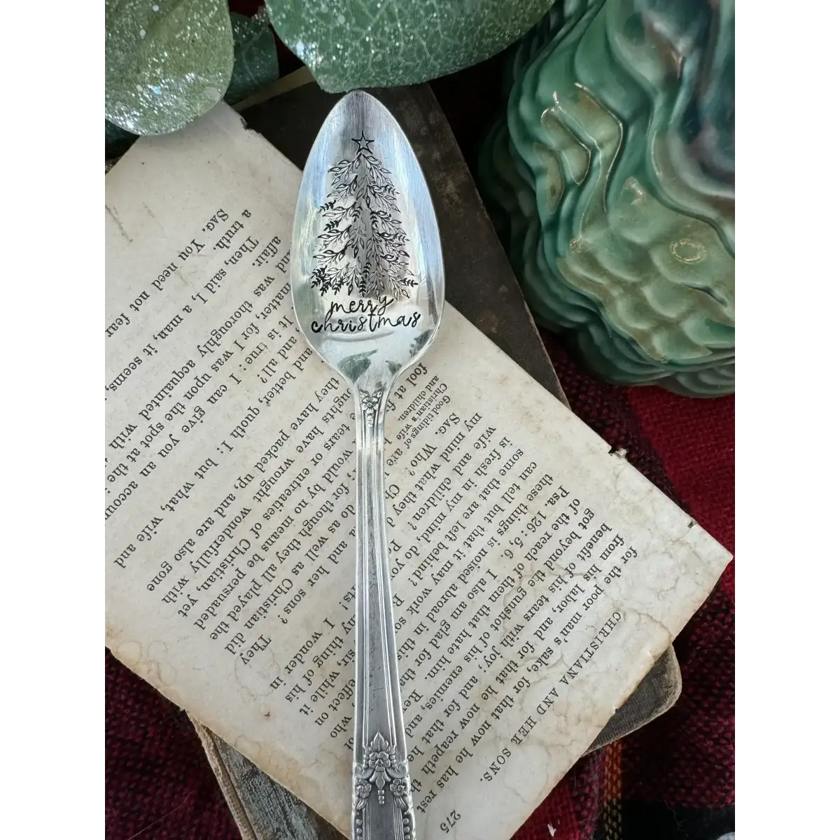 Merry Christmas - Vintage Stamped Spoon - The Sassy Barn