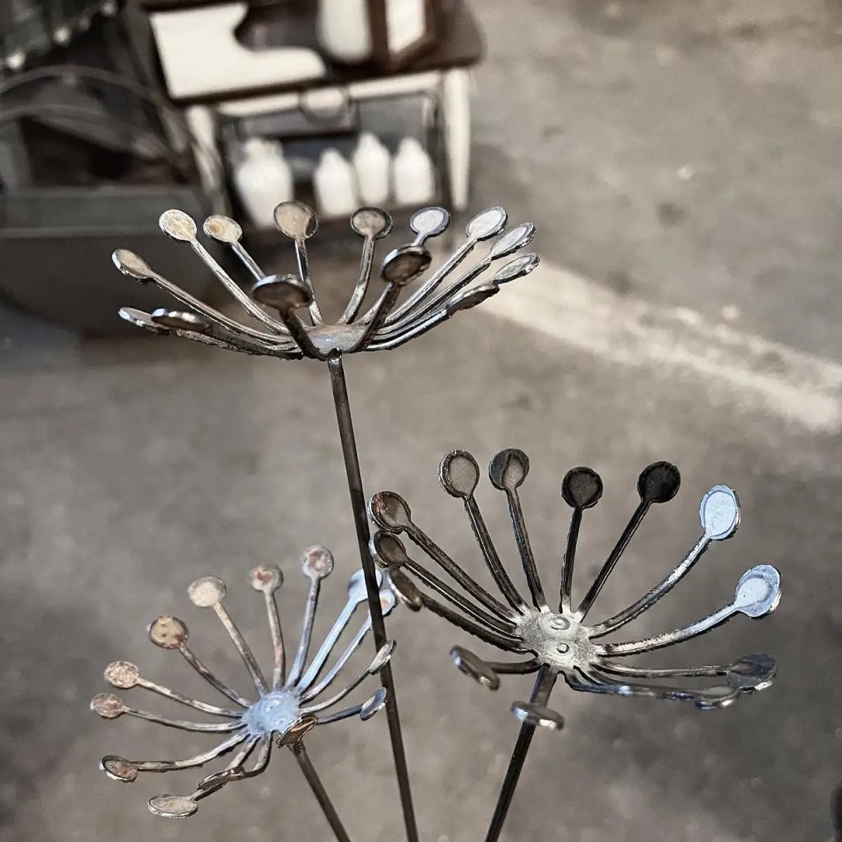Metal Dandelion Wish Flower Garden Decor - 4’’ - 608 The Factory