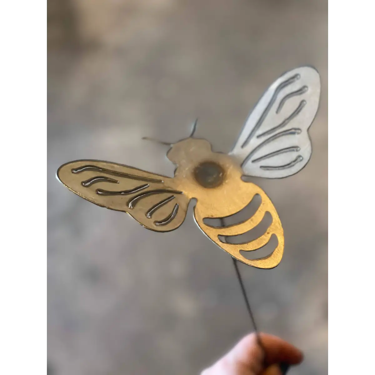 Metal Honey Bee Garden Decor Stake - 8’’ - 608 The Factory
