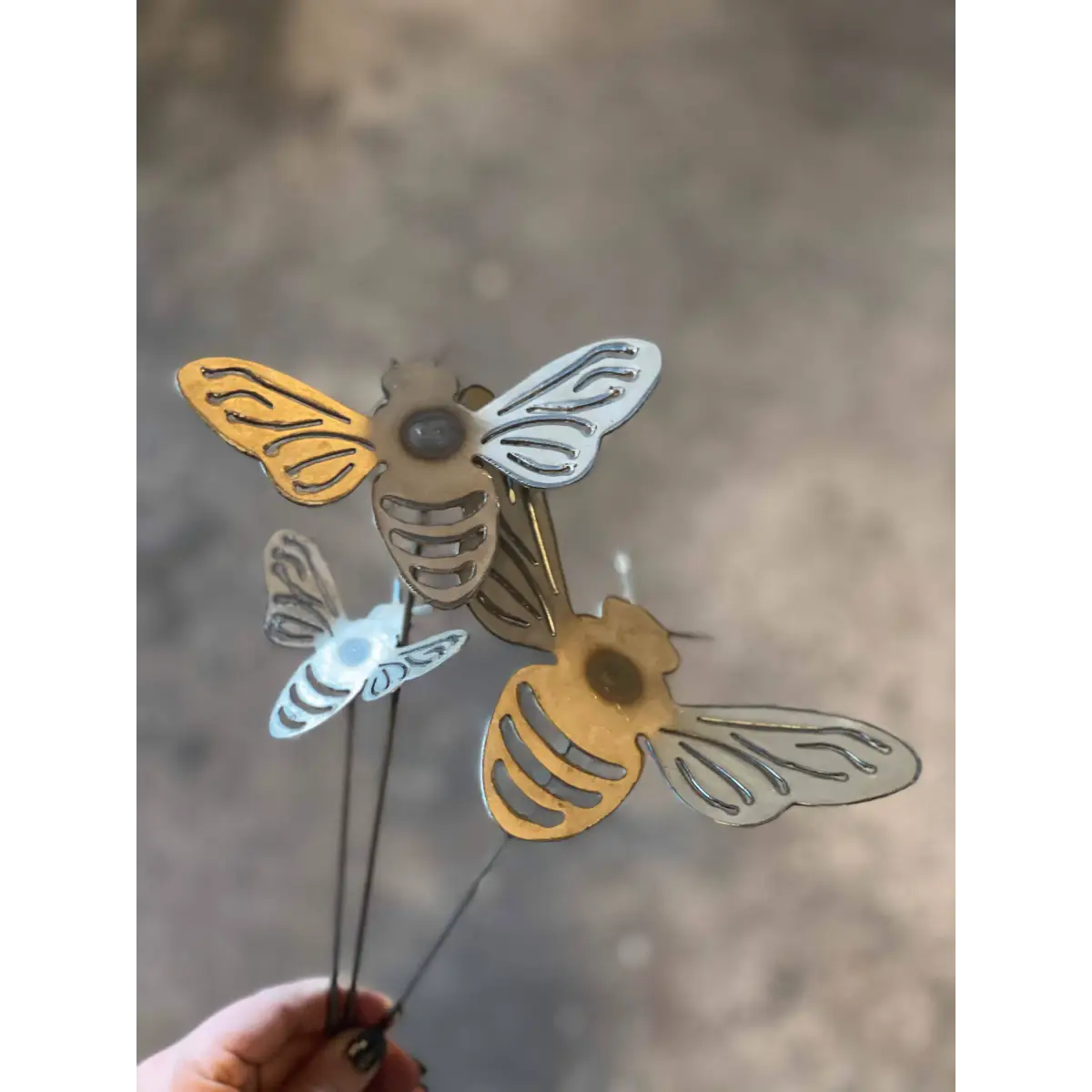 Metal Honey Bee Garden Decor Stake - 608 The Factory