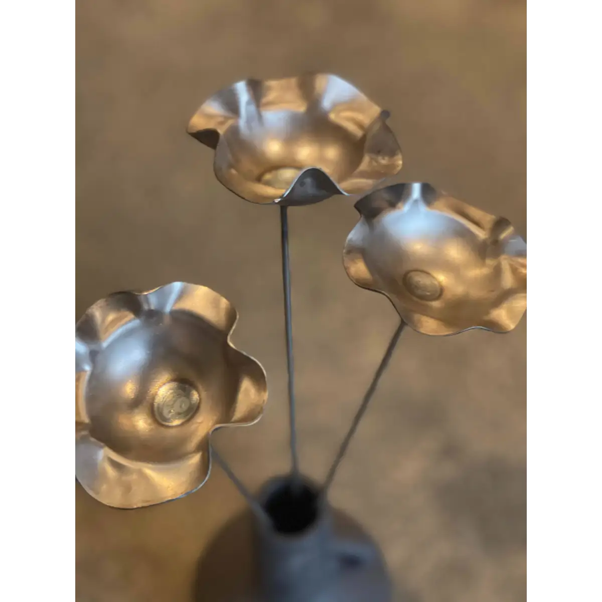 Metal Pollinator Cup Flower Garden Decor - 608 The Factory