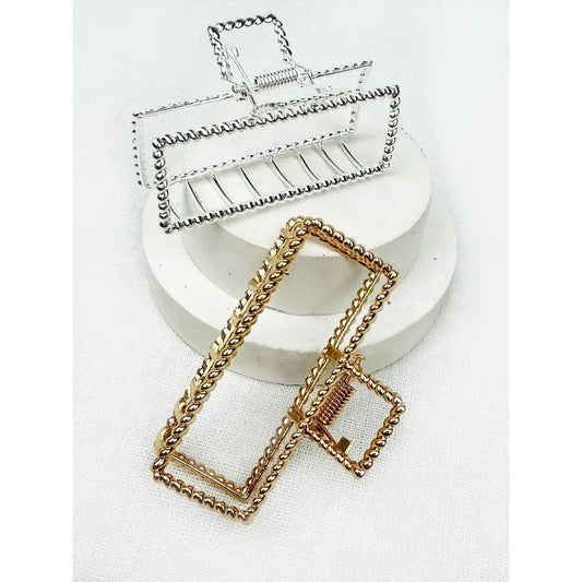 Metal Rectangle Hair Claw Clip - Love and Repeat