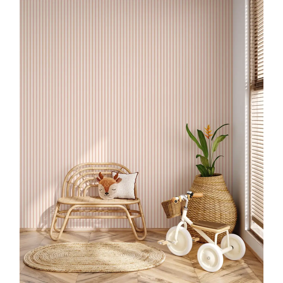 Meyer Wallpaper - Neutral Stripes - Loomwell Home Goods