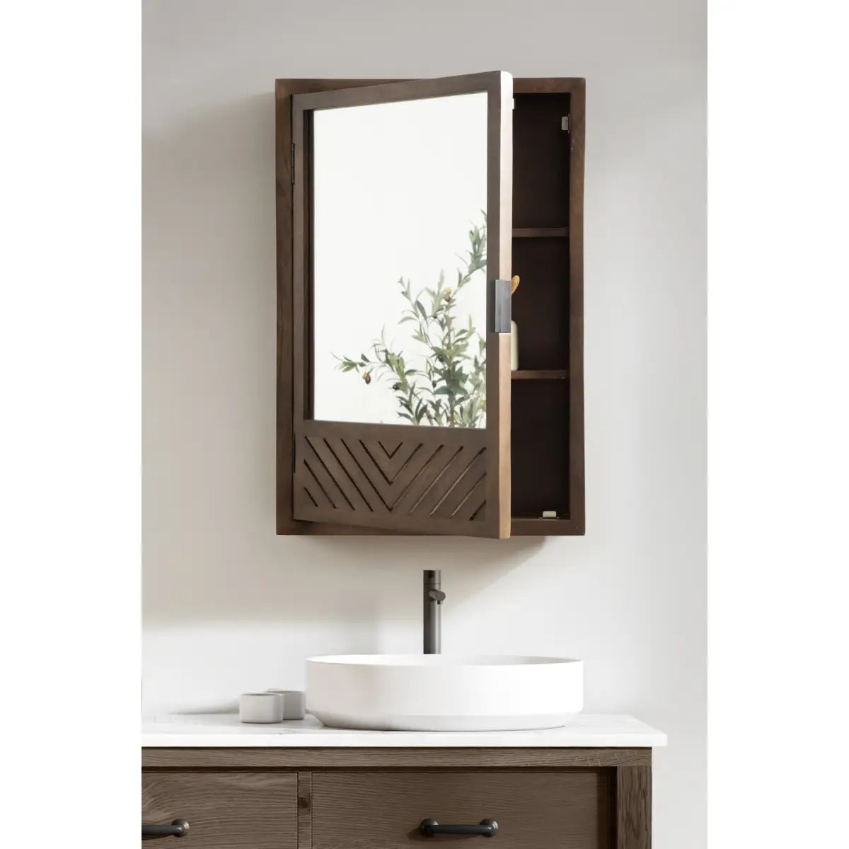 Mezzeta Bathroom Cabinet with Mirror - kateandlaurel