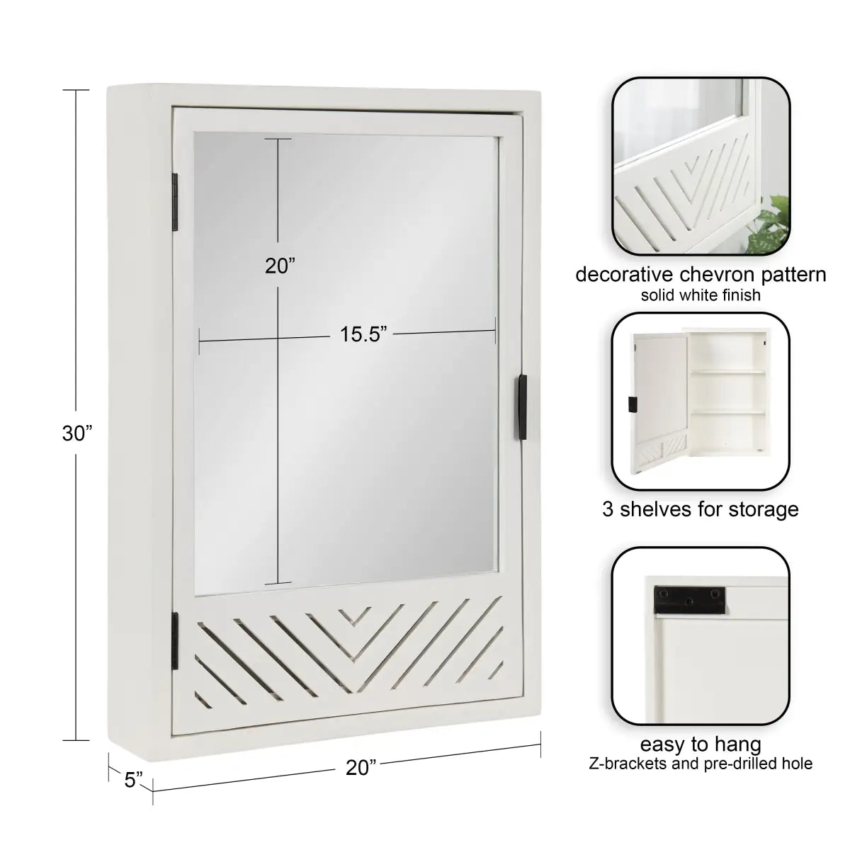 Mezzeta Bathroom Cabinet with Mirror - kateandlaurel