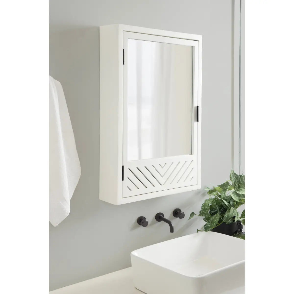 Mezzeta Bathroom Cabinet with Mirror - kateandlaurel