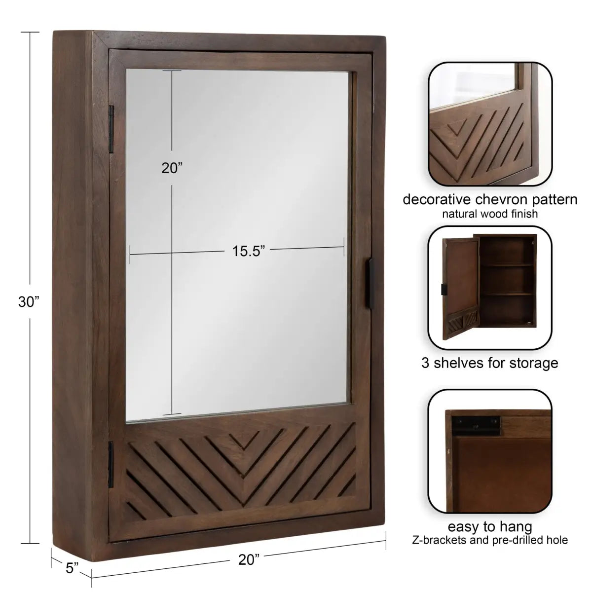 Mezzeta Bathroom Cabinet with Mirror - kateandlaurel